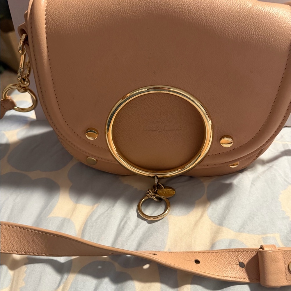 See by Chloe leather color blush Crossbody Bag with Gold Details - Picture 8 of 9